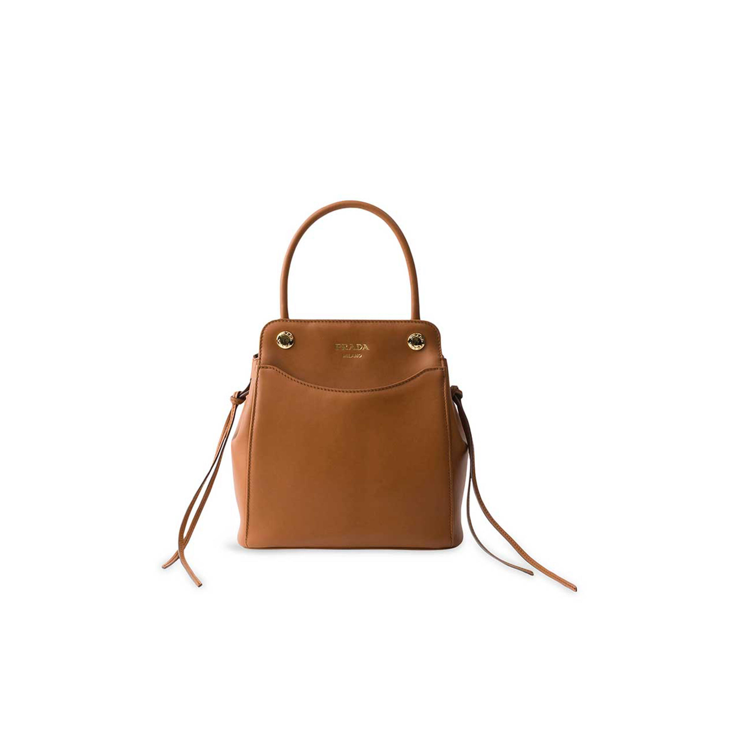 PRADA CARRY MINI LEATHER HANDBAG 1BA496 (21*19*7cm)